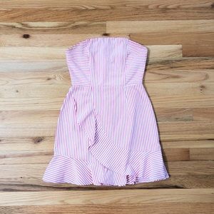 Superdown Pink Striped Dress